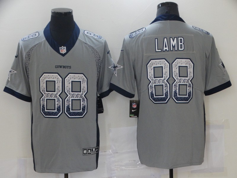 Men's Dallas Cowboys CeeDee Lamb #88 Gray Jersey